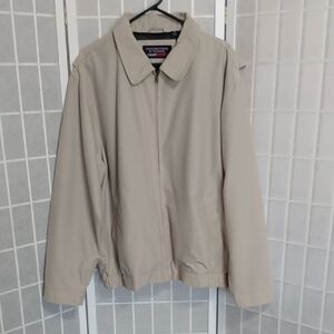Roundtree & Yorke TravelSmart Men's Beige‎ Zip-Up Jacket XL